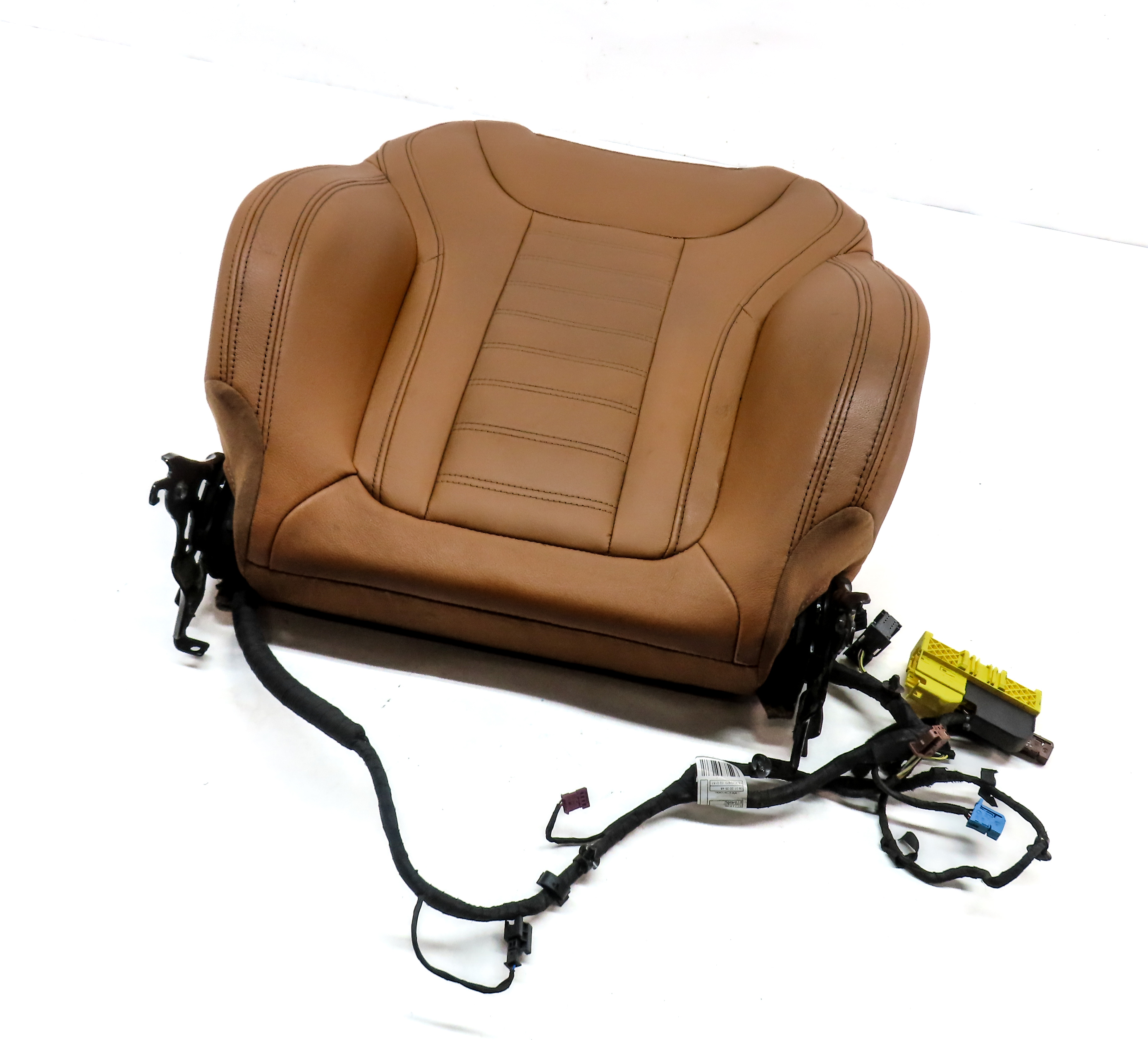 2020 BMW X3 (G01) FRONT LEFT DRIVER UPPER HEATED SPORT SEAT CUSHION (COGNAC) — exact item pictured